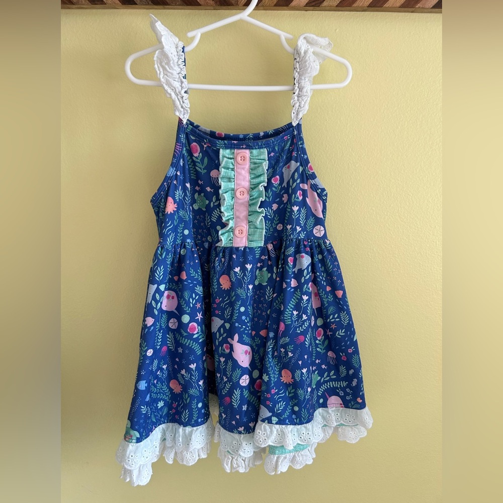 Little BOE Turtle and Whale Top and Bloomer Set